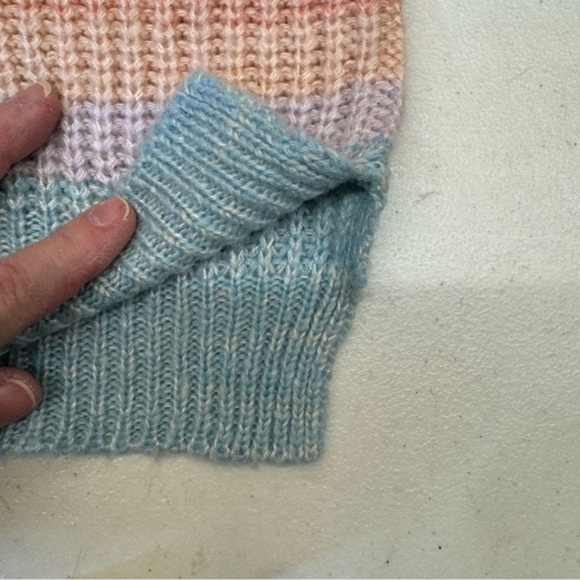 Oshkosh Baby Rainbow multi-color hoodie sweater sz12M EUC adorable! - Picture 6 of 9